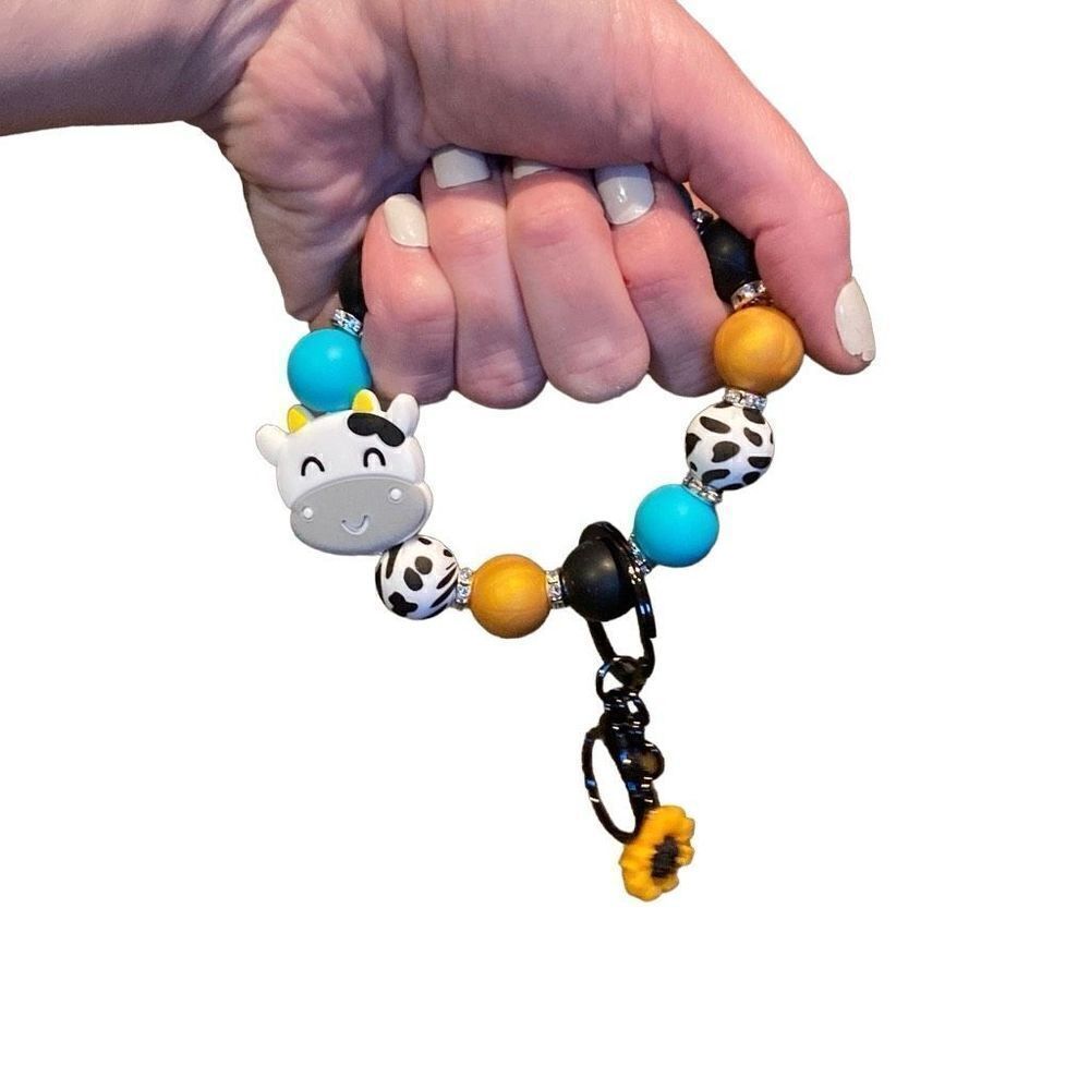 Cow Wristlet Keychain - Picture 2 of 4